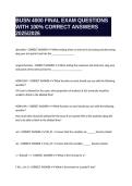 BUSN 4000 FINAL EXAM QUESTIONS WITH 100&percnt; CORRECT ANSWERS 2025&sol;2026