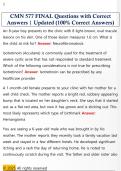 CMN 577 FINAL Questions with Correct  Answers &vert; Updated &lpar;100&percnt; Correct Answers&rpar;