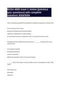 BUSA 4000 exam 1 review &lpar;previous quiz questions&rpar; with complete solutions 2025&sol;2026