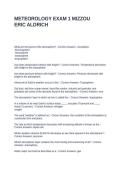 METEOROLOGY EXAM 1 MIZZOU ERIC ALDRICH QUESTIONS WITH CORRECT ANSWERS 