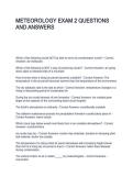 METEOROLOGY EXAM 2 QUESTIONS AND ANSWERS