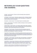 METEOROLOGY EXAM QUESTIONS AND ANSWERS