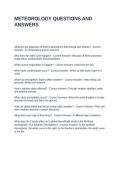 METEOROLOGY QUESTIONS AND ANSWERS