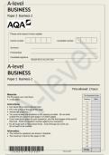 AQA A-Level Business Paper 2 June 2025 &vert; Business 2 Exam Questions