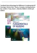Test bank Davis Advantage for Wilkinson's Fundamentals of Nursing &lpar;2 Volume Set&rpar;&colon; Theory Concepts&comma; and Applications Fifth Edition by Leslie S&period; Treas All Chapters &vert; Instant Download