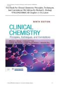 Test Bank for Clinical Chemistry Principles&comma; Techniques&comma; and Correlations 9th Edition by Michael L&period; Bishop&vert; 9781284238860&vert; All Chapters 1-31&vert; LATEST