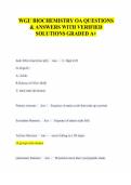 WGU Biochemistry &vert; OA Exam Study Guide &vert; Verified Q&A &vert; 2026 Updated Edition