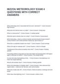 MIZZOU METEOROLOGY EXAM 4 QUESTIONS WITH CORRECT ANSWERS
