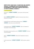 SWPPP STUDY GUIDE EXAM 119 QUESTIONS AND ANSWERS  2026&sol;2027 &vert;&vert; STORMWATER POLLUTION PREVENTION &  ENVIRONMENTAL COMPLIANCE VERIFIED QUESTIONS &  ACCURATE ANSWERS &vert;&vert; GRADED A&plus; 