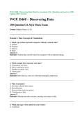 WGU D468 &ndash; Discovering Data Objective Assessment &lpar;OA&rpar; &vert; Questions and Answers &vert; 2026 Update &vert; 100&percnt; Correct&period;