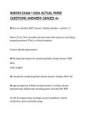 NUR390 EXAM 1 2026 ACTUAL PAPER QUESTIONS ANSWERS GRADED A&plus;