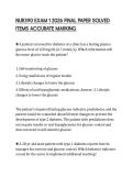 NUR390 EXAM 1 2026 FINAL PAPER SOLVED ITEMS ACCURATE MARKING