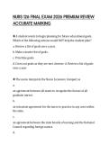 NURS 126 FINAL EXAM 2026 PREMIUM REVIEW ACCURATE MARKING