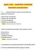 AAPC CPB - Chapter 9 Review &lpar;Latest 2026 &sol; 2027 Update&rpar; Questions and Verified Answers &vert; 100&percnt; Correct &vert; Grade A&plus;