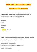 AAPC CPB - Chapter 12 Quiz &lpar;Latest 2026 &sol; 2027 Update&rpar; Questions and Verified Answers &vert; 100&percnt; Correct &vert; Grade A&plus;