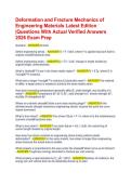  Deformation & Fracture Mechanics of Engineering Materials &lpar;Latest Ed&period;&rpar; &vert; Verified Exam Q&A &vert; 2026 Prep Guide