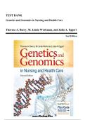 FULL TEST BANK -Genetics and Genomics in Nursing and Health Care BY&colon; &lpar;Theresa A&period;Beery&comma; M&period; Linda Workman and Julia A&period; Eggert&rpar; 2ND EDITION&vert;&vert; ALL CHAPTERS 2026