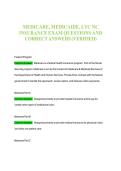 MEDICARE&comma; MEDICAIDE&comma; LTC NC INSURANCE EXAM QUESTIONS AND CORRECT ANSWERS &lpar;VERIFIED&rpar; 