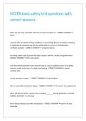 NCCER basic safety test questions with correct answers