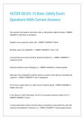 NCCER 00101-15 Basic Safety Exam Questions With Correct Answers&period;