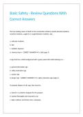 Basic Safety - Review Questions With Correct Answers&period;