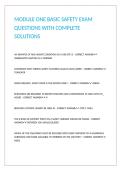 MODULE ONE BASIC SAFETY EXAM QUESTIONS WITH COMPLETE SOLUTIONS