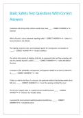 Basic Safety Test Questions With Correct Answers&period;