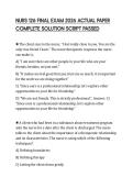 NURS 126 FINAL EXAM 2026 ACTUAL PAPER COMPLETE SOLUTION SCRIPT PASSED