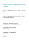 Nurs 203 Final Exam Questions With Correct Answers