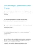 Exam 3 nursing 203 Questions With Correct Answers