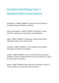 Developmental Biology Exam 1 Questions With Correct Answers&period;