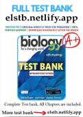 Biology for a Changing World with Physiology &lpar;4th Edition&rpar; &ndash; Chapter 1 &ndash; Test Bank Questions and Answers
