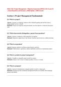 WGU C722- Project Management - Objective Assessment &lpar;PIPO&rpar; &vert; OA V1 and V2 &vert; Actual Questions and Answers &vert; 2026 Update &vert; 100&percnt; Correct&period;