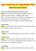 CLEP - Principles of Management Exam &lpar;Latest 2026 &sol; 2027 Update&rpar; Questions and Verified Answers &vert; 100&percnt; Correct &vert; Grade A&plus;