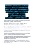 WGU C232 Introduction to Human Resource Management COMPLETE EXAM QUESTIONS WITH CORRECT SOLUTIONS&vert;&vert;100&percnt; GUARANTEED PASS&vert;&vert;ALREADY GRADED A&plus;&vert;&vert;UPDATED 2026&sol;2027 SYLLABUS&vert;&vert;<<LATEST VERSION>>