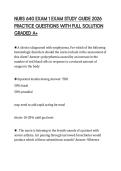 NURS 640 EXAM 1 EXAM STUDY GUIDE 2026 PRACTICE QUESTIONS WITH FULL SOLUTION GRADED A&plus;