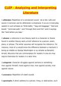 CLEP - Analyzing and Interpreting Literature Exam &lpar;Latest 2026 &sol; 2027 Update&rpar; Questions and Verified Answers &vert; 100&percnt; Correct &vert; Grade A&plus;