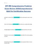 ATI RN Comprehensive Predictor Exam Review 2026&vert;Comprehensive Q&A For Certification Success