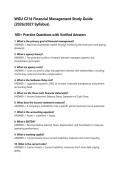 WGU C214 Financial Management Study Guide &lpar;2026&sol;2027 Syllabus&rpar;
