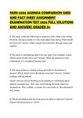 NURS 6050 AGENDA COMPARISON GRID AND FACT SHEET ASSIGNMENT EXAMINATION TEST 2026 FULL SOLUTIONS AND ANSWERS GRADED A&plus;