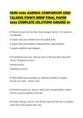 NURS 6050 AGENDA COMPARISON GRID TALKING POINTS BRIEF FINAL PAPER 2026 COMPLETE SOLUTIONS GRADED A&plus;
