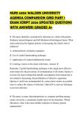 NURS 6050 WALDEN UNIVERSITY AGENDA COMPARISON GRID PART 1 EXAM SCRIPT 2026 UPDATED QUESTIONS WITH ANSWERS GRADED A&plus;