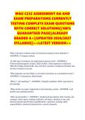 WGU C232 ASSESSMENT OA AND EXAM PREPARATIONS CURRENTLY TESTING COMPLETE EXAM QUESTIONS WITH CORRECT SOLUTIONS&vert;&vert;100&percnt; GUARANTEED PASS&vert;&vert;ALREADY GRADED A&plus;&vert;&vert;UPDATED 2026&sol;2027 SYLLABUS&vert;&vert;<<LATEST VERSION>>