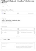 POB Exam 4 Shadwick &ndash; Questions With Accurate Solutions