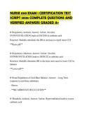 NURSE 660 EXAM 1 CERTIFICATION TEST SCRIPT 2026 COMPLETE QUESTIONS AND VERIFIED ANSWERS GRADED A&plus;