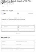POB Shadwick Exam 2 &ndash; Questions With Fully Explained Solutions