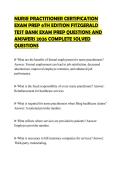 NURSE PRACTITIONER CERTIFICATION EXAM PREP 6TH EDITION FITZGERALD TEST BANK EXAM PREP QUESTIONS AND ANSWERS 2026 COMPLETE SOLVED QUESTIONS