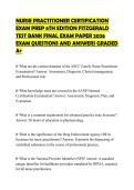 NURSE PRACTITIONER CERTIFICATION EXAM PREP 6TH EDITION FITZGERALD TEST BANK FINAL EXAM PAPER 2026 EXAM QUESTIONS AND ANSWERS GRADED A&plus;