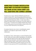 NURSE PRACTITIONER CERTIFICATION EXAM PREP 6TH EDITION FITZGERALD TEST BANK ACTUAL EXAM SCRIPT 2026 FULL QUESTIONS AND CORRECT ANSWERS