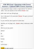 CSE 205 Exam 1 Questions with Correct  Answers &vert; Updated &lpar;100&percnt; Correct Answers&rpar; 